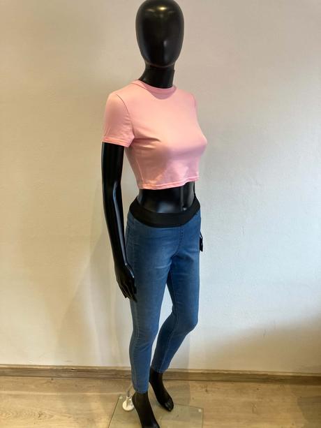 Dámske crop top tričko ružové, s