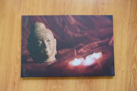 Obraz budha so sviečkami na baterky,