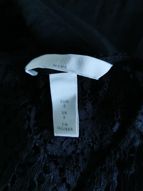 Tehotenské čierne šaty s čipkou h&m, h&m,m