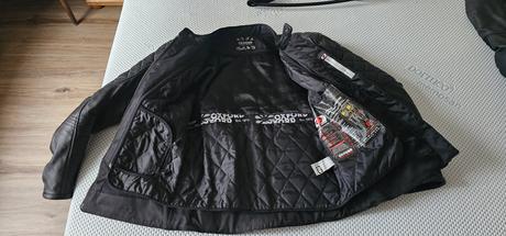 Kožená motorkárska bunda oxford, l