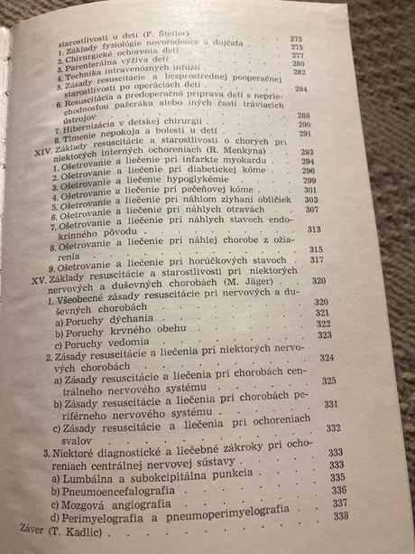 Resustitácia a pooperačná starostlivosť,