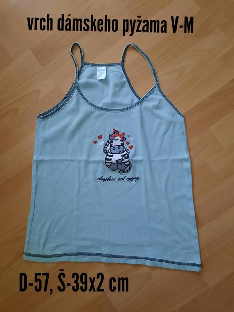 Dámsky pyžamový vrch- tielko, authentic,m