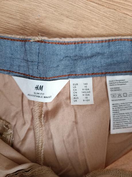 Kremove tenke nohavice h&m 140, h&m,140
