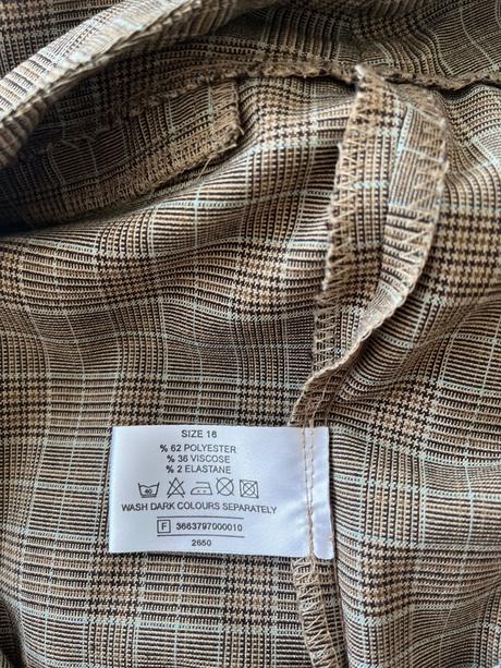 Amaranto káro nohavice uk16/eur 44, amaranto,44