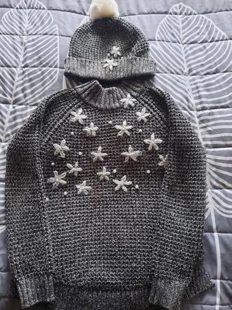 Sveter a čiapka, 128