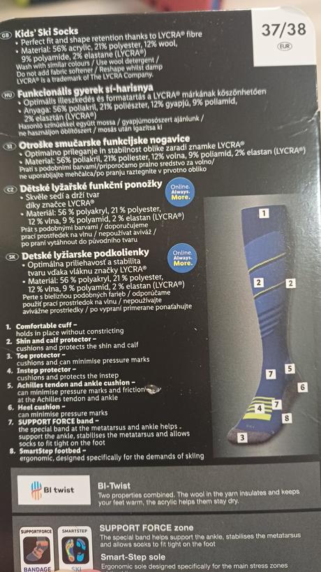 Lyžiarske podkolienky veľ.37/38, crivit,37