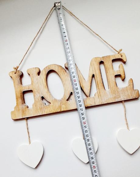 Drevená dekorácia home / love,