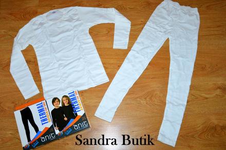 Detská termo súprava biela a čierna unisex, 80 - 188