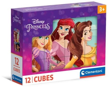 Clementoni kocky princezné 12ks,