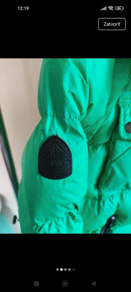 Zimná paperova bunda, superdry,s