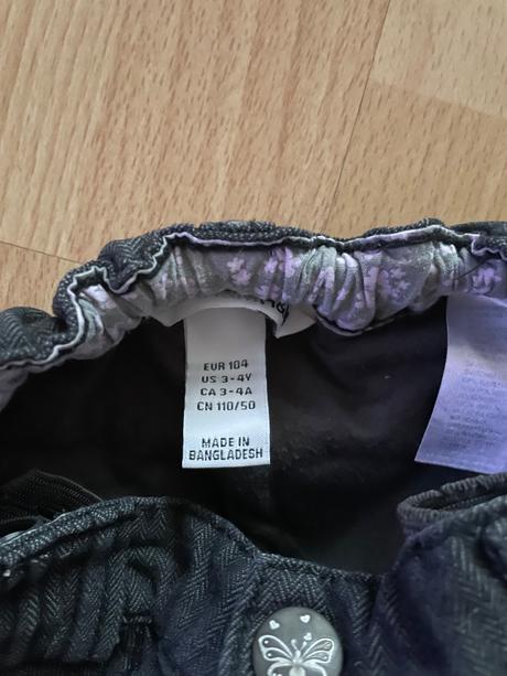 Cierne zateplene nohavice, h&m,104