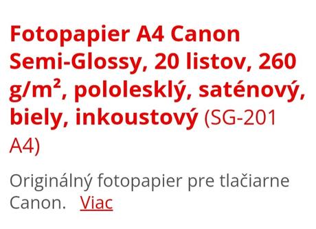 Originál foto papier canon 19 kusov spolu, canon