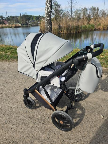 Dvojkombinácia - sivý kočík kunert lazzio premium, kunert,kunert lazzio