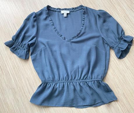 Modra volanova bluzka topshop, topshop,36