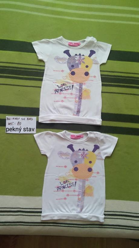 Dievčenské tričká zn.knot so bad veľ.80, 80