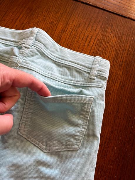 Teplejšie mentolové slim fit nohavice, h&m,128