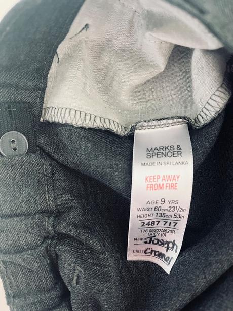 M&s sivé elegantné nohavice vel.134, marks & spencer,134