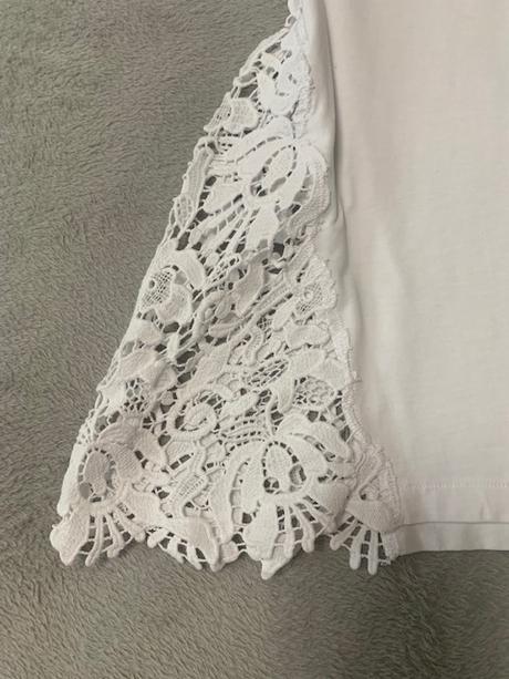 Bavlnené tričko s čipkou zn. liu jo originál, liu jo,l / m