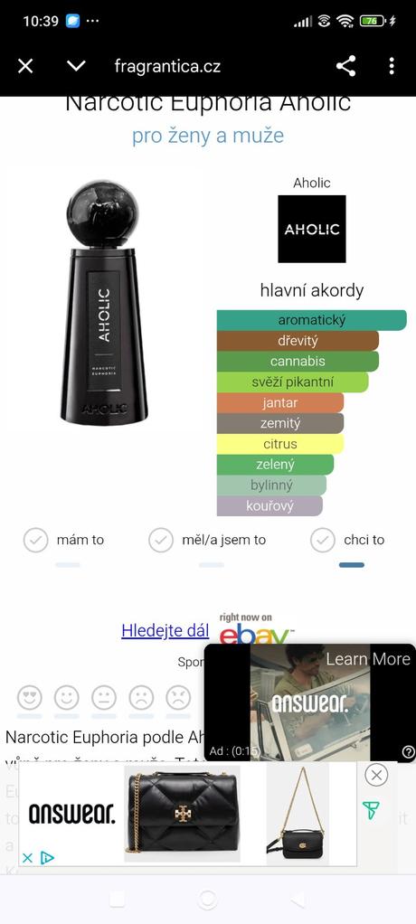 Aholic narcotic euphoria edp,