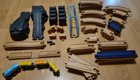 Drevené koľajnice - mega balík, 