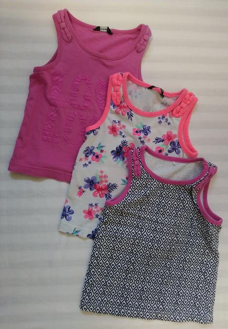 3 ks dievčenských farebných tričiek, george, george,98