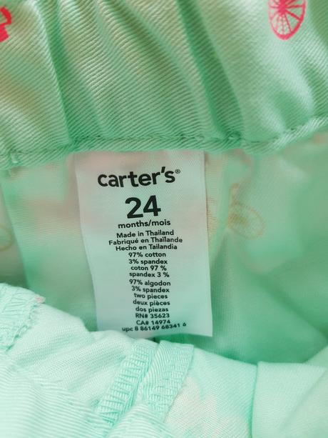 2-dielny kompletík carters, tričko + nohavice, carter's,92