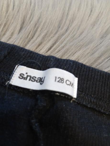 Dievčenské rebrované legíny čierne sinsay (128), sinsay,128