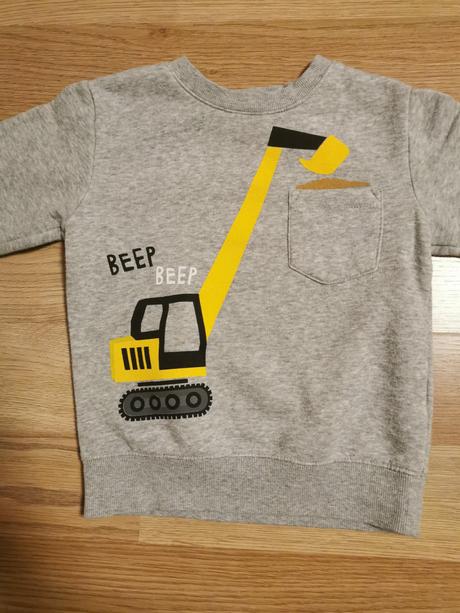 Mikina s bagrom, h&m,98