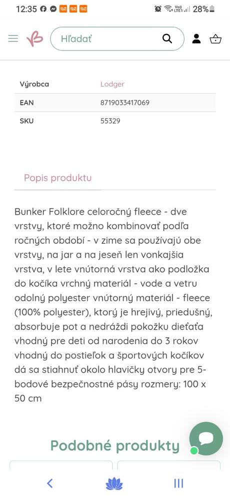 Lodger fusak celoročný, lodger