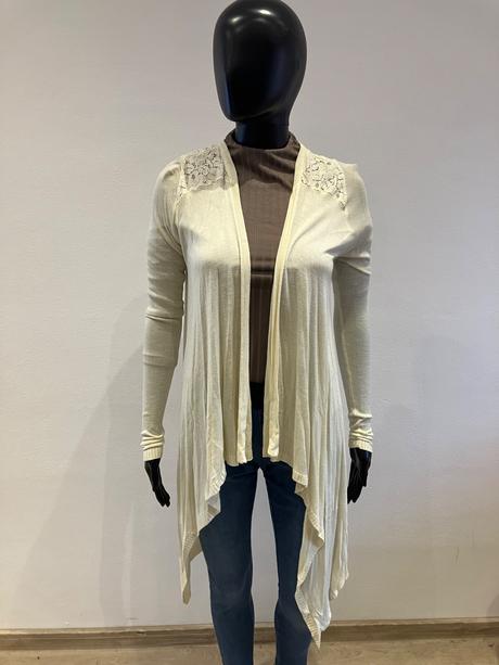 Dámsky kardigán s čipkou maslový gate (xs), gate,xs