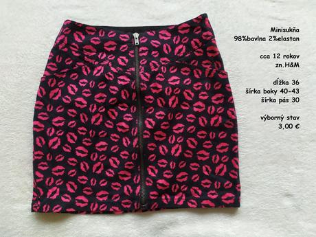 Minisukňa s pusinkami, h&m,152