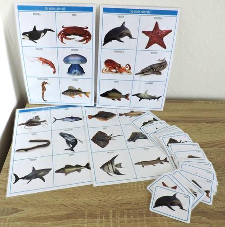 Karty zvieratá vo vode pdf formát, 