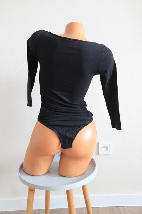 Čierny bavlnený body top, h&m, h&m,s