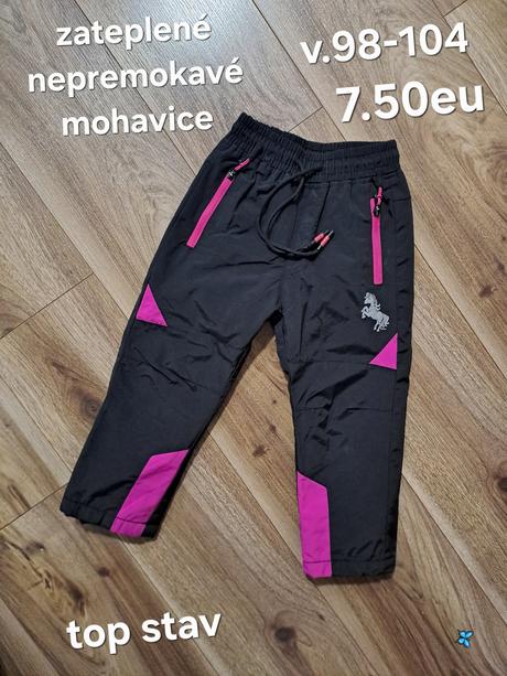 Zateplené nepremokavé nohavice, 98