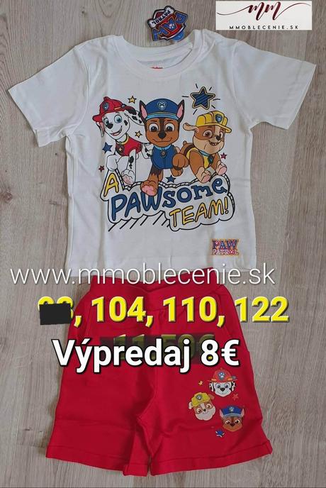 Súprava paw patrol, disney,104 / 110 / 122