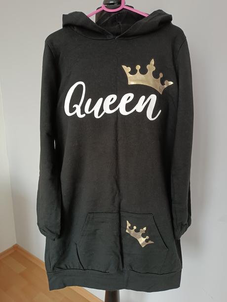 Štýlové mikinové šaty queen, 146