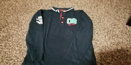 Tmavomodré tričko na gombíky s golierom, pepperts,128