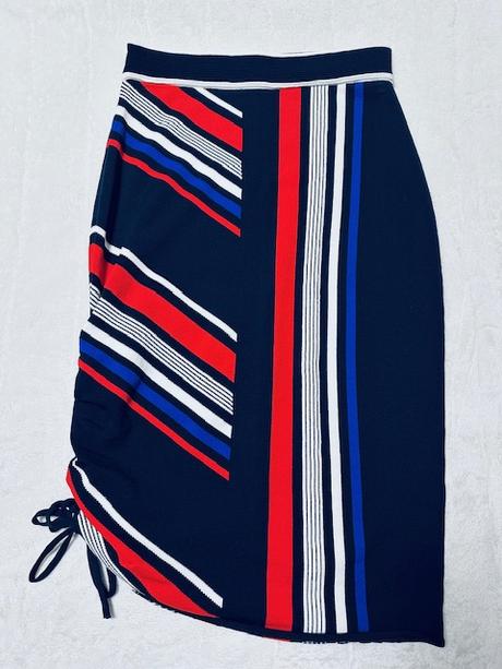 Úpletová sukňa tmavomodrá zn. tommy hilfiger gigi, tommy hilfiger,l / m