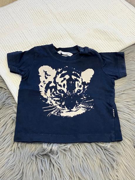 Chlapčenské tričko s tigrom tmavomodré h&m (62), h&m,62