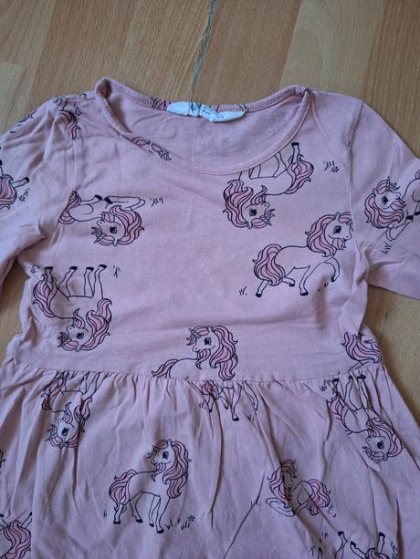 Ružové šaty, h&m,110