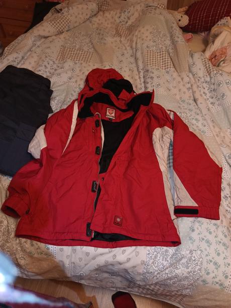 Lyžiarske nohavice + bunda recco, l