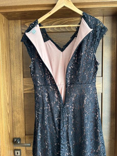 Čipkovane mini šaty, h&m,l