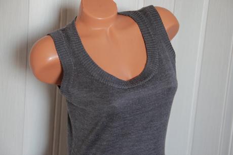 Tmavo šedé pletené šaty m/l, m