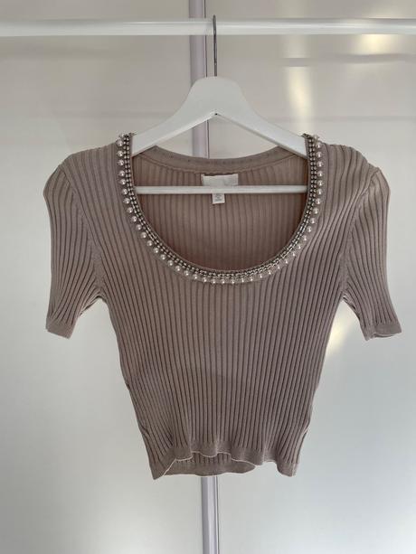 Top s perličkami, h&m,s