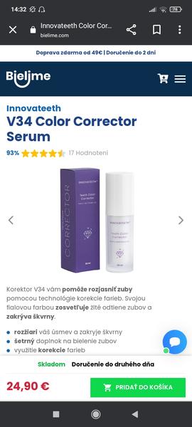 Korektor na bielenie zubov