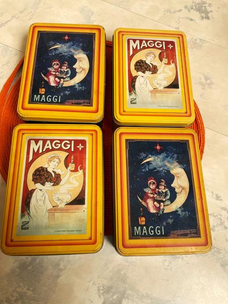 Maggi retro plechovky/ 4 ks,