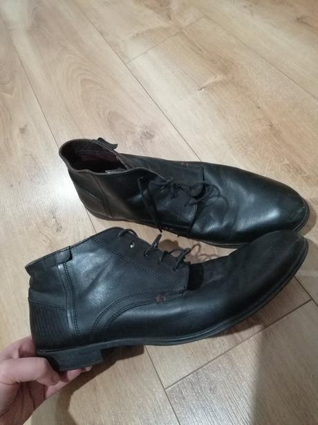 Čierne kožené topanky, 45