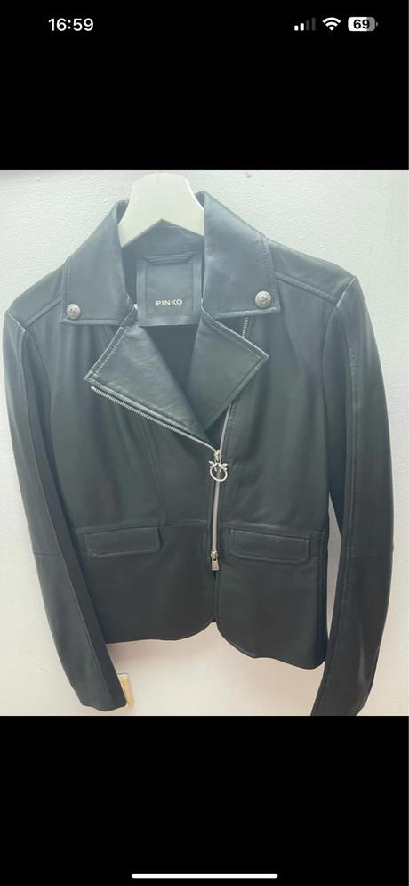 Kožená bunda pinko, pinko,s