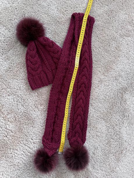 Set čiapka a šál s kožušinkou, 52