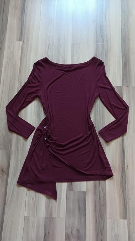 Predĺžené tričko s bielymi korálmi, gate,xs